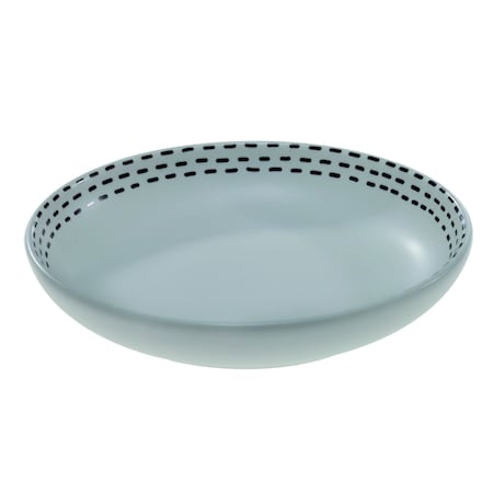 Spirella Porcelain Ines Soap Dish White Black 40.07664